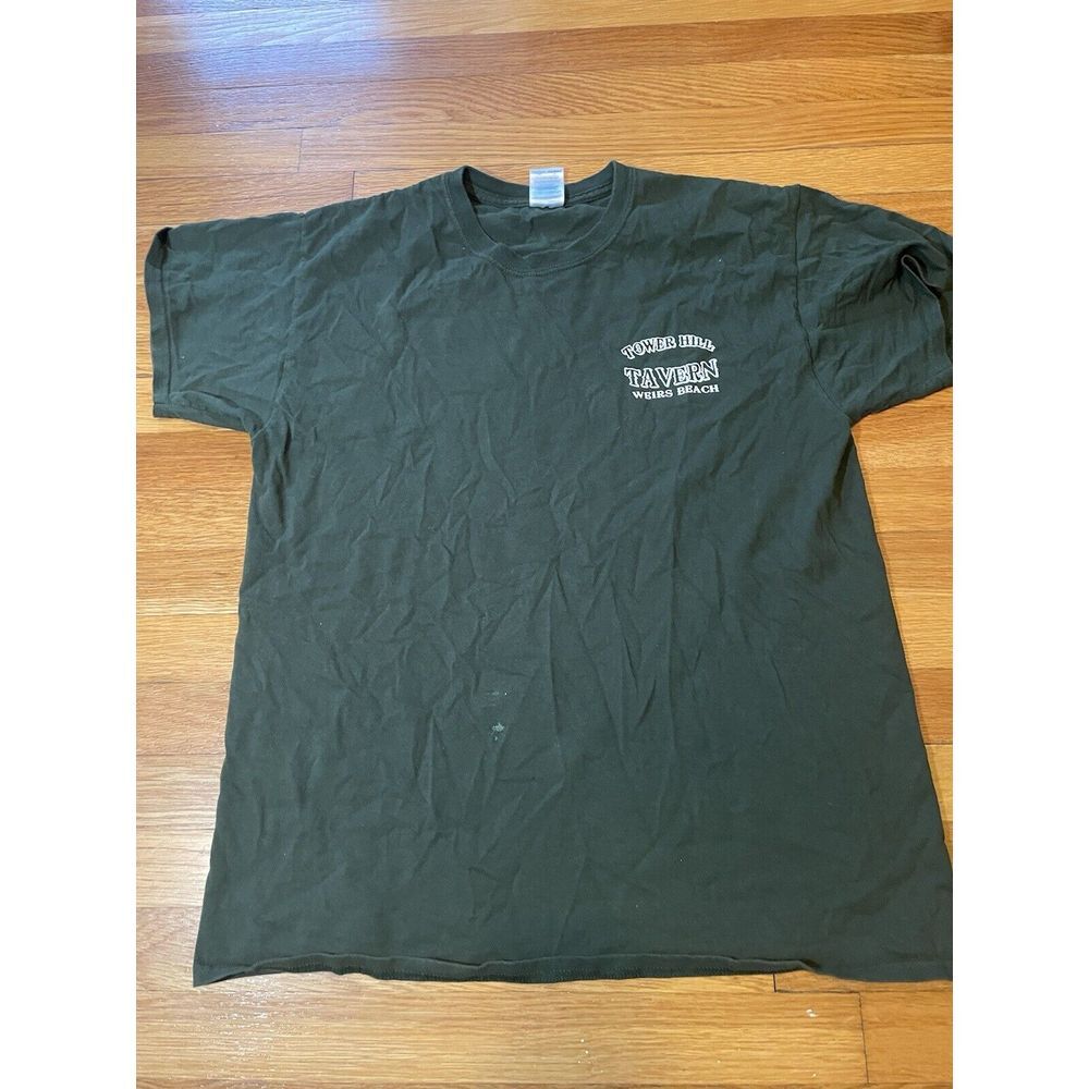 Tower Hill Tavern Weirs Beach Laconia New Hampshire Shirt Size Large Green‎ Mens